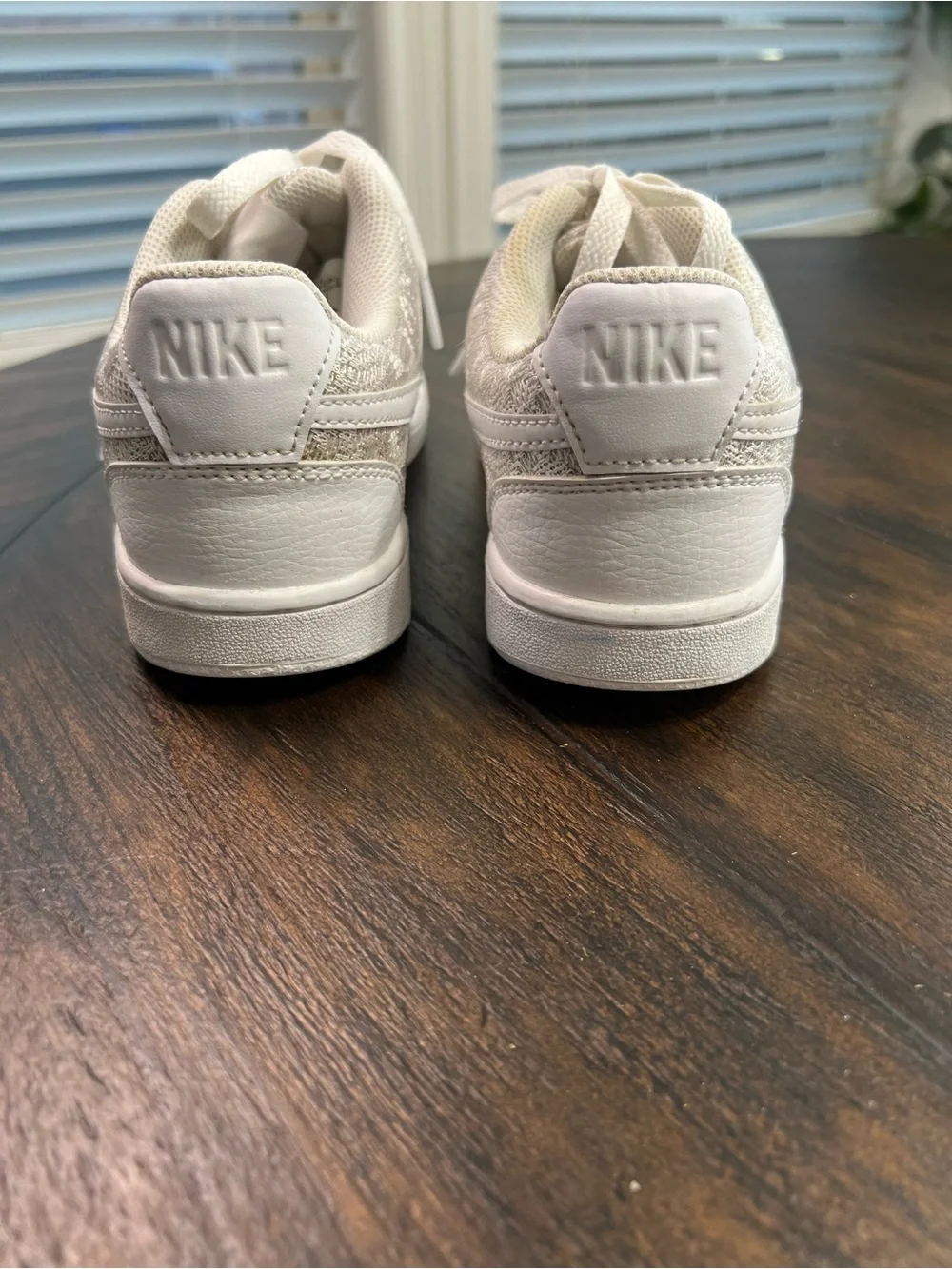 Nike Court Vision White Lace “Wedding Shoe” Women’s Size 6.5